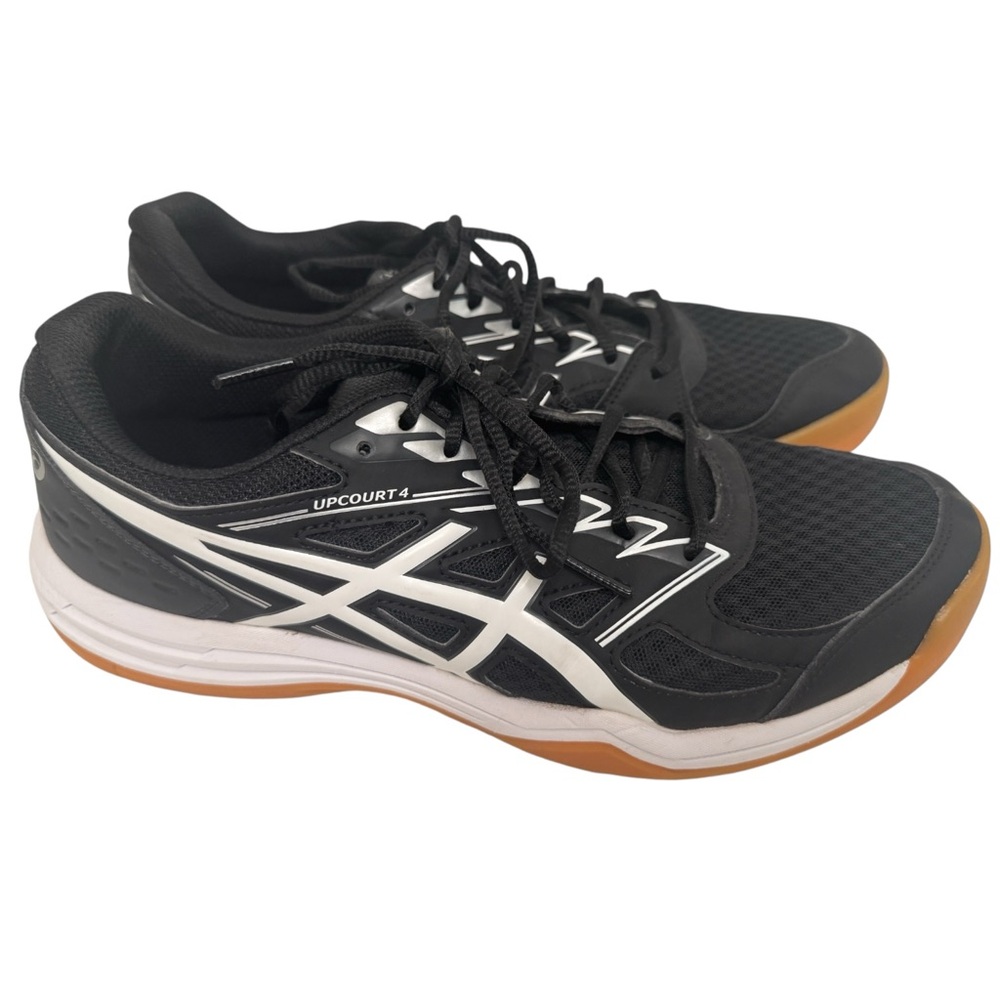 Asics Women's Upcourt 4 Black White Athletic Court Shoes Size 11